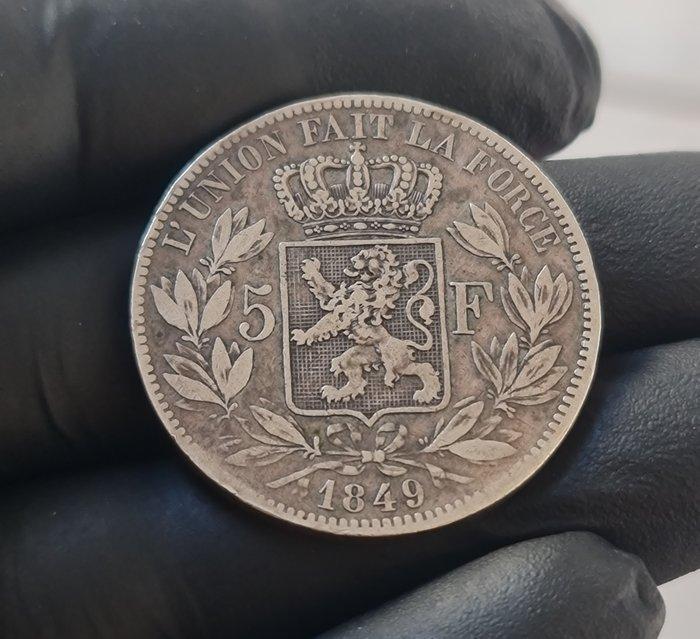 Belgique. Léopold Ier. 5 Francs 1849 (Sans Prix de Réserve), Postzegels en Munten, Munten | Nederland