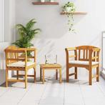 vidaXL Tuinrozen loungeset met kussen 3 pcs Massief Acacia, Tuin en Terras, Verzenden, Nieuw, Loungeset