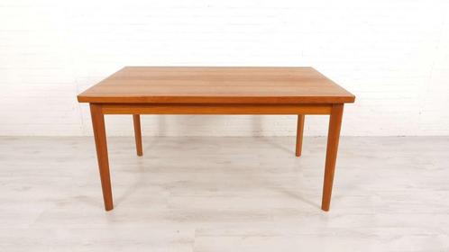 Vintage eettafel | Uitschuifbaar | Teak | 145 cm, Huis en Inrichting, Tafels | Eettafels, Ophalen of Verzenden