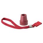 Rode stokdop met polsbandje voor wandelstok, Ophalen of Verzenden