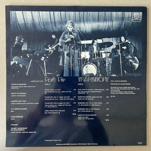 Jasper vant Hof Pork Pie - Transitory (SIGNED by J. Van’’t, Cd's en Dvd's, Vinyl Singles