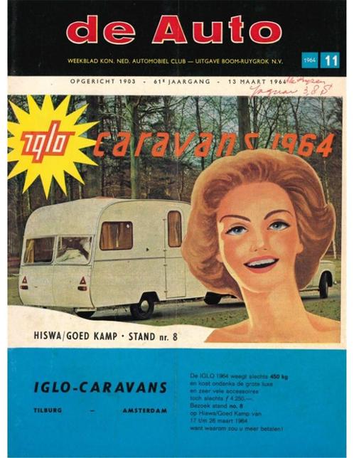 1961 DE AUTO MAGAZINE 11 NEDERLANDS, Boeken, Auto's | Folders en Tijdschriften