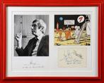 Ensemble exceptionnel de 4 dédicaces / signatures de Hergé +