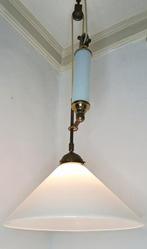 Plafondlamp - Opaline glas - Katrol hanglamp
