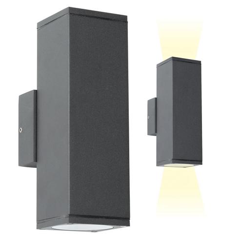 Wandverlichting modern Kevin  Up&Down Muurlamp Antraciet, Tuin en Terras, Buitenverlichting, Verzenden
