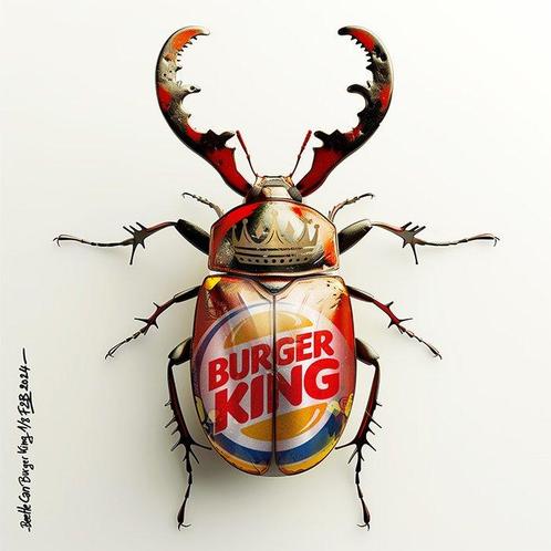 F2B - BeetleCan Burger king 1I8, Antiek en Kunst, Kunst | Schilderijen | Modern