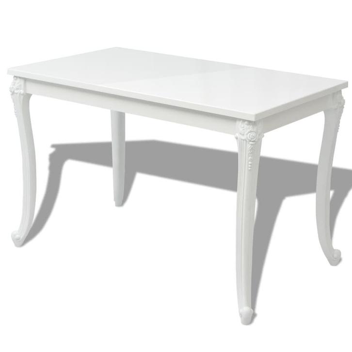 Hoogglans Witte Tafel 116cm | Tweede Kansje | OP = OP!, Huis en Inrichting, Tafels | Eettafels, 50 tot 100 cm, 100 tot 150 cm