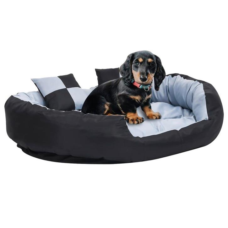 vidaXL Hondenkussen omkeerbaar en wasbaar 110x80x23 cm grijs, Dieren en Toebehoren, Honden-accessoires, Nieuw, Verzenden
