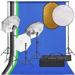 vidaXL Fotostudioset met verlichtingsset, achtergrond en, Audio, Tv en Foto, Fotografie | Fotostudio en Toebehoren, Verzenden