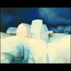 Claude Gaveau (1940) - Hameau enneigé - Grand Format, Antiek en Kunst