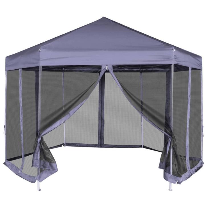 vidaXL Partytent met zijwanden pop-up zeshoekig 3,6x3,1 m, Tuin en Terras, Partytenten, Nieuw, Verzenden
