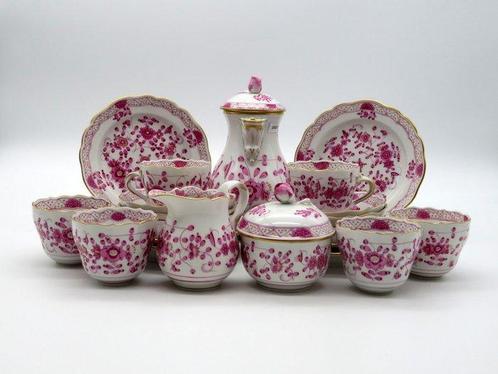 Meissen - Meissen - Tafelservies voor 6 (21) - Indiase bloem, Antiek en Kunst, Antiek | Meubels | Tafels