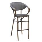 Barkruk | MILANO | Aluminium Rotan/Aluminium | Grey | Bruin, Verzenden, Nieuw in verpakking