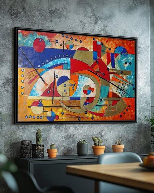 Ksavera - Cubism A1325 - abstract painting on XXL canvas, Antiek en Kunst, Kunst | Schilderijen | Modern
