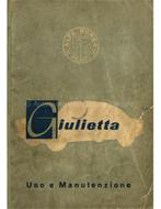 1959 ALFA ROMEO GIULIETTA INSTRUCTIEBOEKJE ITALIAANS, Ophalen of Verzenden