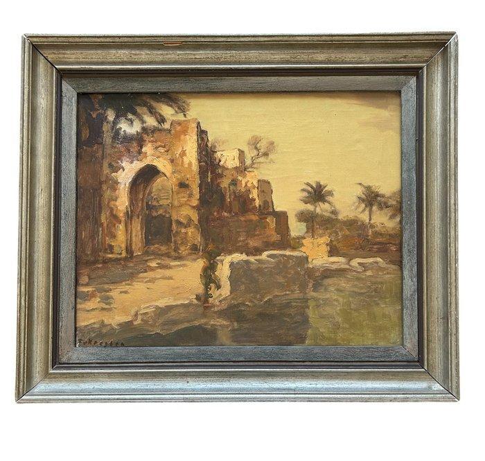 Fedor van Kregten (1871-1937) - Marokkaanse stadspoort, Antiek en Kunst, Kunst | Schilderijen | Klassiek