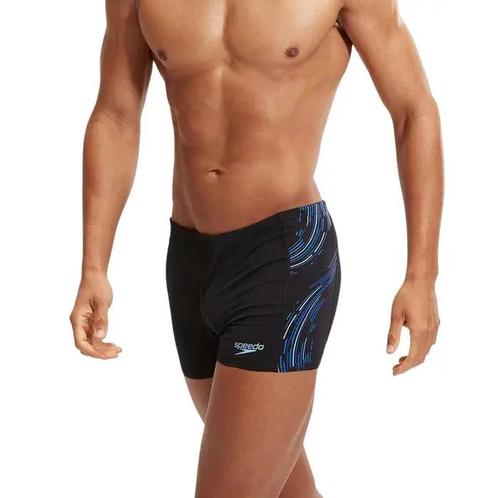 Speedo ECO+ Tech Panel Aquashort BLACK/BLUE - Maat 34/D5, Kleding | Heren, Badmode en Zwemkleding, Blauw, Maat 46 (S) of kleiner