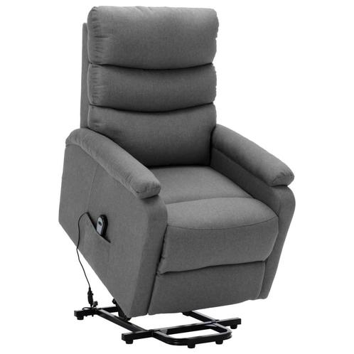 vidaXL Sta-op-stoel stof lichtgrijs, Huis en Inrichting, Fauteuils, Nieuw, Verzenden