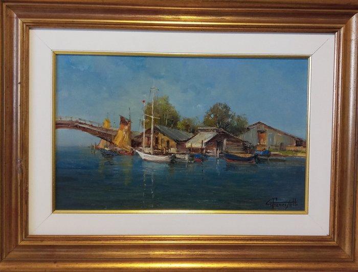 Gilberto Francisetti (1933-2000) - Chioggia (presso, Antiek en Kunst, Kunst | Schilderijen | Klassiek