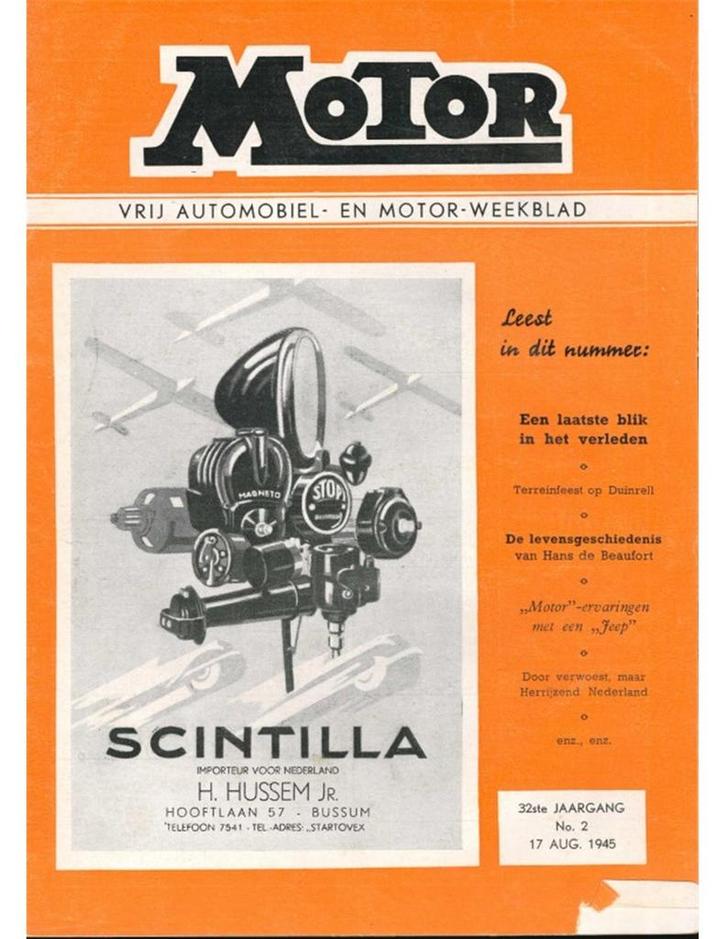 1945 MOTOR MAGAZINE 02 NEDERLANDS, Boeken, Auto's | Folders en Tijdschriften