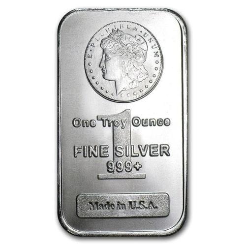 5 Troy Ounce - Argent .999 - 5 x 1 oz Morgan Dollar 999 Fine, Postzegels en Munten, Edelmetalen en Baren