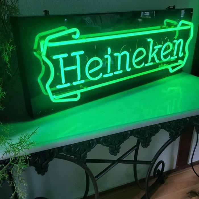 Heineken Bier, Neon Lichtreclame, 1980 - Lichtbord - Neon, Antiek en Kunst, Antiek | Wandborden en Tegels