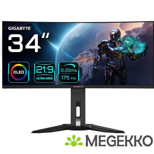 Gigabyte MO34WQC 34  Wide Quad HD 175Hz OLED Gaming Monitor, Computers en Software, Overige Computers en Software, Nieuw, Verzenden