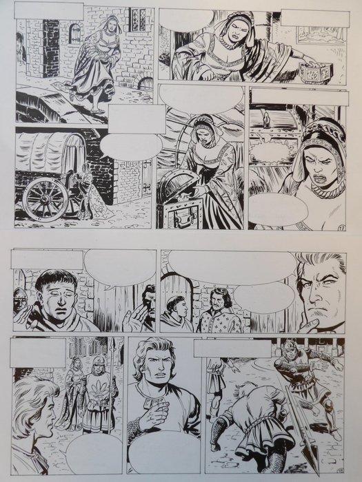 Scholz, Claus - 1 Original page - De Rode Ridder 223 -, Livres, BD