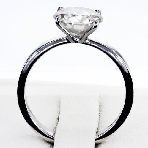 Zonder Minimumprijs - Verlovingsring - 14 karaat Witgoud -, Handtassen en Accessoires, Antieke sieraden
