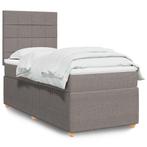 vidaXL Boxspring met matras stof taupe 80x200 cm, Verzenden, Nieuw