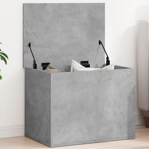 vidaXL Boîte de rangement gris béton 60x42x46 cm bois, Maison & Meubles, Armoires | Autre, Neuf, Envoi