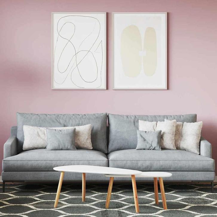 vidaXL Muurverf Roze 2,5 L Wandprint, Doe-het-zelf en Bouw, Verf, Beits en Lak, Nieuw, Verzenden