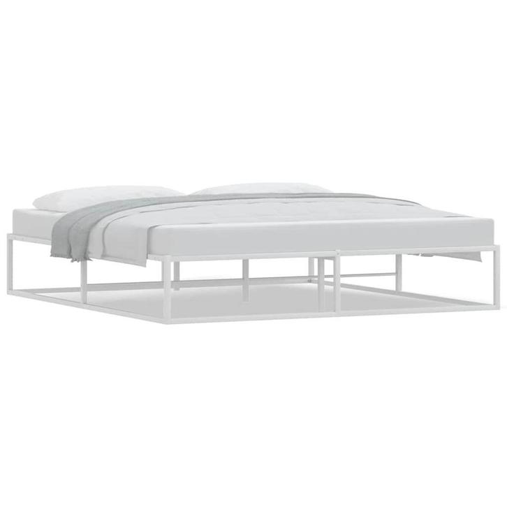 Stabiel Bedframe 180x200 | OP = OP | Wit, Huis en Inrichting, Slaapkamer | Bedden, 200 cm, Wit, Nieuw, Metaal, Verzenden