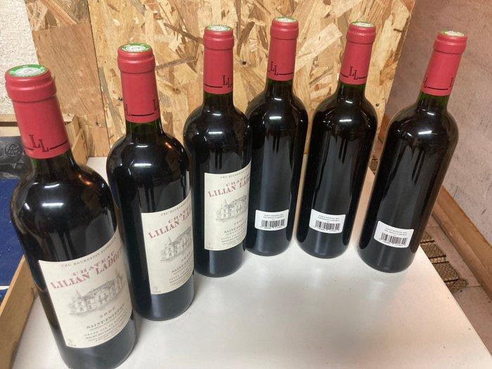 2005 Chateau Lilian Ladouys - Saint-Estèphe - 6 Flessen, Verzamelen, Wijnen
