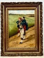 R. Delfeid (XIX-XX) - Un zouave portant un blessé, Antiek en Kunst