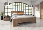 Tweepersoonsbed Monaco - Eiken hout 180x200 cm, Huis en Inrichting, Slaapkamer | Bedden, Verzenden, Nieuw, 180 cm