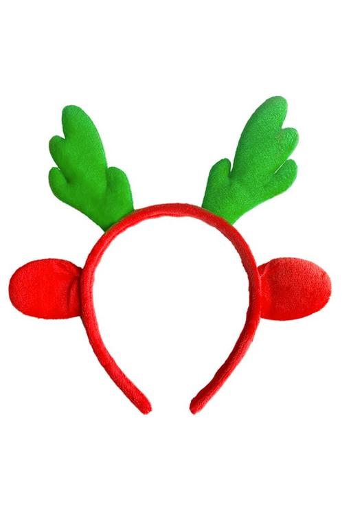 Haarband Rendier Rood Groen Diadeem Gewei Hert Ree Eland Ker, Kleding | Dames, Carnavalskleding en Feestkleding, Nieuw, Ophalen of Verzenden