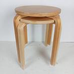 IKEA - Kruk (2) - Frosta - Multiplex berk - Twee stapelbaar