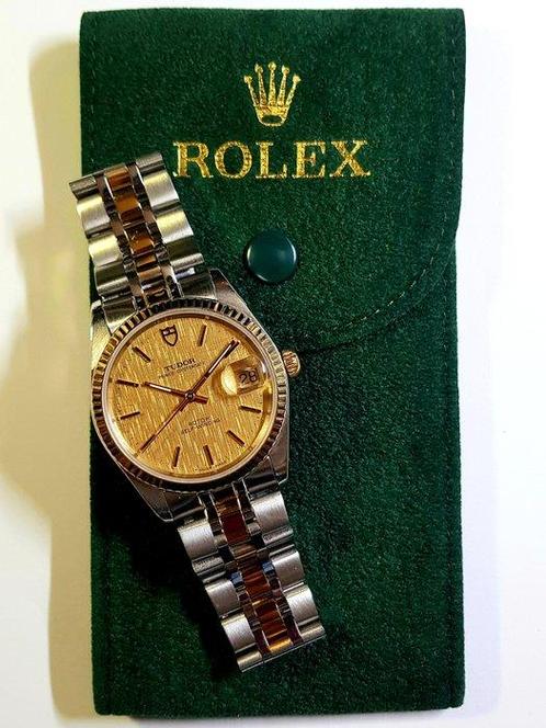 Tudor - Prince Oysterdate - GOLD LINEN DIAL - Ref. 74033 -, Handtassen en Accessoires, Horloges | Antiek