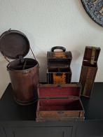 Kist (4) - Hout, Metaal, Leder - Wijn koffers