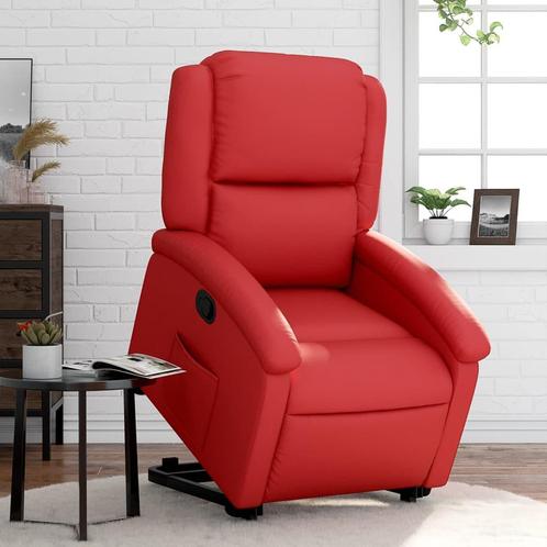 vidaXL Sta-op-stoel kunstleer rood, Huis en Inrichting, Fauteuils, Nieuw, Verzenden