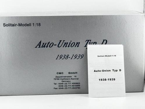 CMC 1:18 - Model raceauto - Auto Union Typ D 1938-1939, Hobby en Vrije tijd, Modelauto's | 1:5 tot 1:12