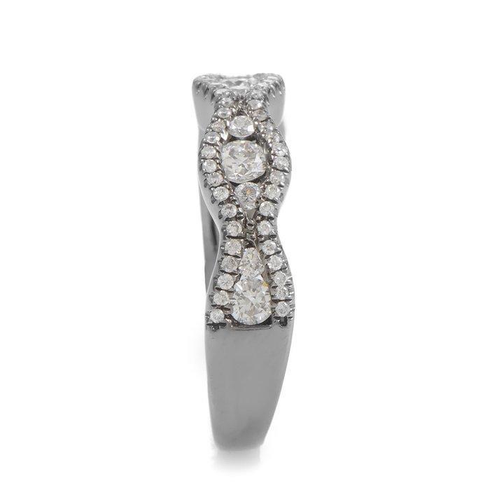 Ring - 18 karaat Witgoud, 18K witgouden trouwring Diamant, Handtassen en Accessoires, Ringen
