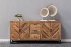 Dressoir Mangohout Sabia 200 cm, Huis en Inrichting, Kasten | Dressoirs, Verzenden, Nieuw