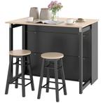 TRUUSK Bartafel Met Barkruk Set - 3-delige Eettafel Set - Kl, Huis en Inrichting, Tafels | Eettafels, Verzenden, Nieuw