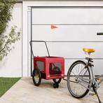 vidaXL Hondenfietstrailer oxford stof en ijzer rood en zwart, Verzenden, Nieuw