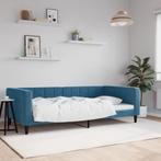 vidaXL Slaapbank 100x200 cm fluweel blauw, Verzenden, Nieuw