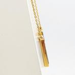 Halsketting - 18 karaat Geel goud - 0.14ct. tw. Diamant, Handtassen en Accessoires, Kettingen, Nieuw