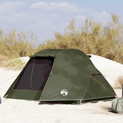 vidaXL Vistent 3-persoons olijfgroen waterdicht, Caravans en Kamperen, Tenten, Nieuw, Verzenden