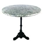 Elegant marble bistro side table with cast iron base Approx.